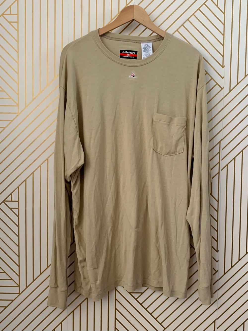 Bulwark FR Flame Resistant Cat 1 Long Sleeve tee Henley XXL crew neck work wear